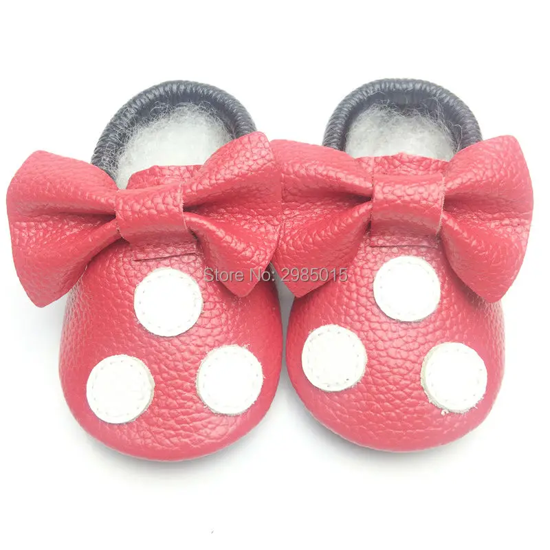 New Arrival Free Shipping Baby Shoes Mickey And Minnie Genuine Leather Toddler Baby Moccasins Fringe Baby Moccs Newborn Shoes