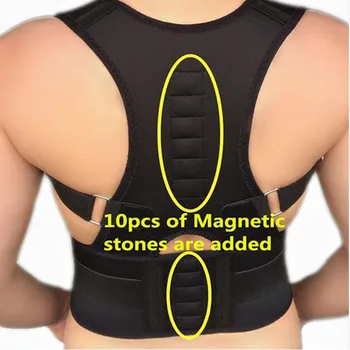 Back Support Belt Men Orthopedic Back Straightener Posture Corset  Corrector de Posture Back Brace 10 Magnets Posture Corrector