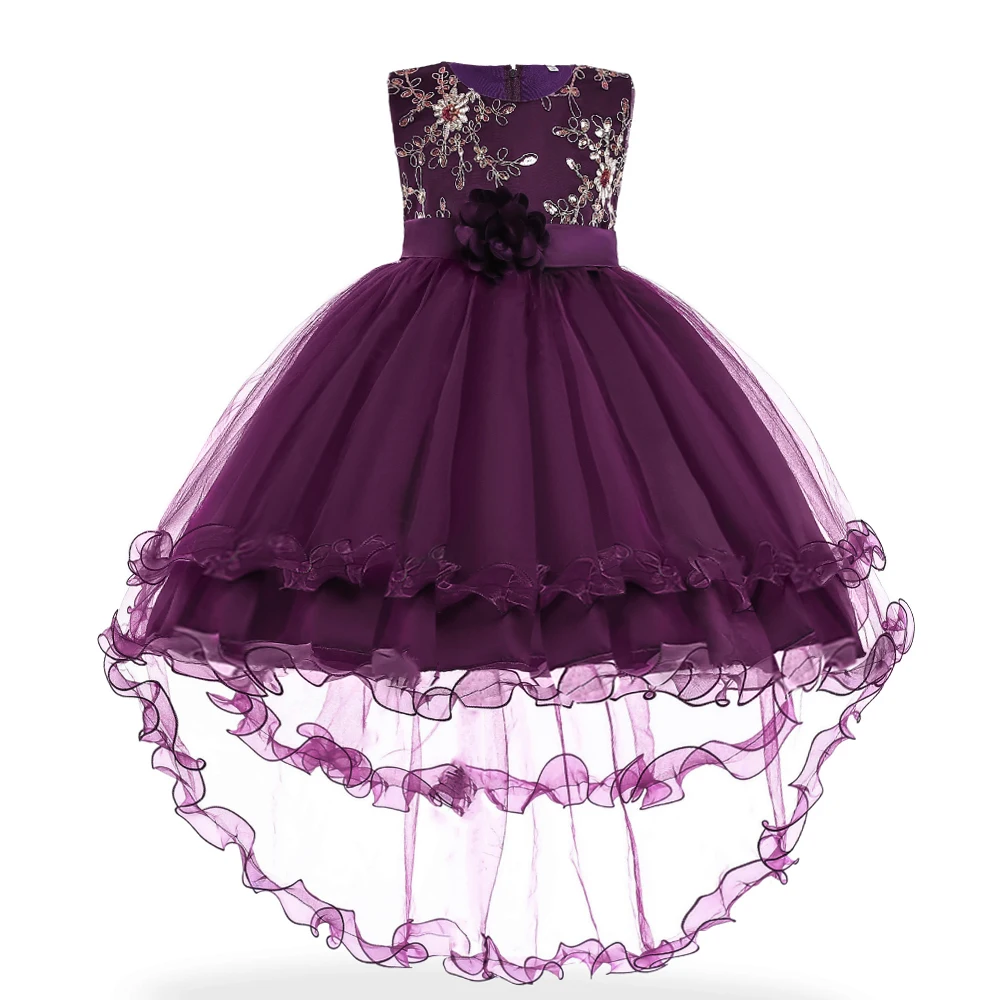 

Free Shipping Cotton Lining Pageant Child Dresses 2019 New Style Mint Green Flower Girl Dress Cheap Kids Evening Gowns Patchwork