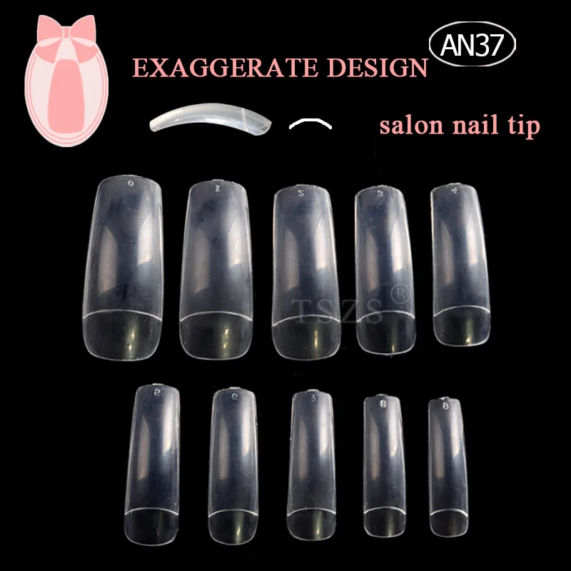 Buy 1bag/lot 500Pcs Artifical Clear Nail Tips Half