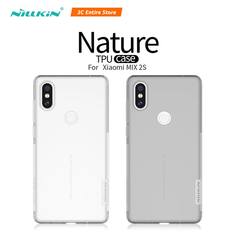 Nillkin Original Phone Case For Xiaomi Mi Mix 2s Nature Soft Transparent TPU Cover Ultra Slim Protection Caso |