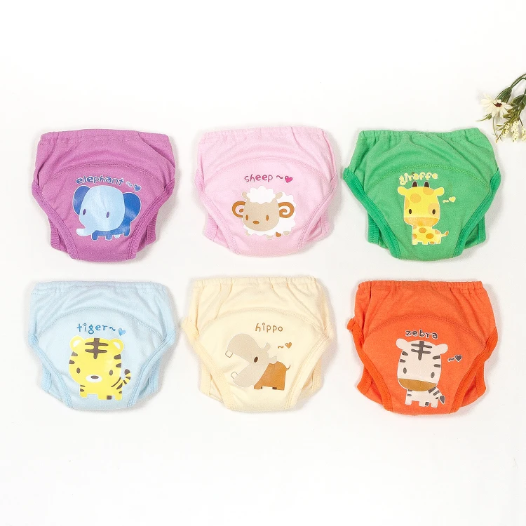 lovely baby underwear baby boys and girls training pants cartoon animal print (8)