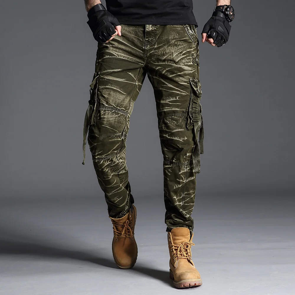 Cargo Pants Men Tactical Camo Mens With Pockets Pants Fashions 2019 Men Overalls Camouflage Workout Long Trousers New Streetwear
