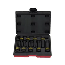 TAIWAN manufactur 9pcs impact hex sockets bit set H5 H19 auto repair tools sockets adaptor