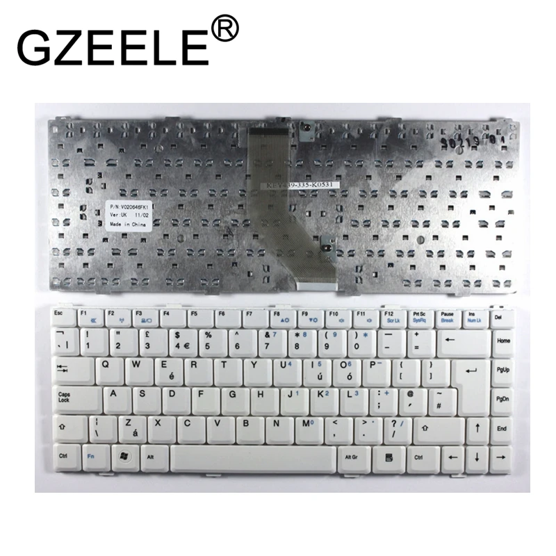 

GZEELE новая для Advent 7201 7301 7302 7211 AL096 США белая клавиатура V020646FK1 Замена ноутбука