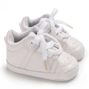 

White Baby Moccasins Infant PU Leather First Walkers Soft Bottom Toddler Newborn Baby Sneakers Sports Baby Shoes Boys Footwear
