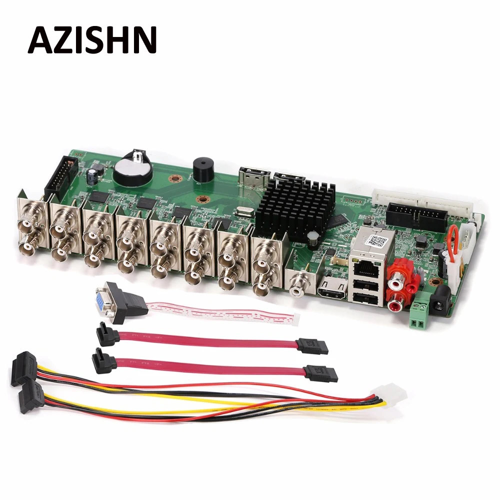 AZISHN 16CH 1080N Hi3521A DVR основная плата CCTV H.264 сетевой видеорегистратор Гибридный