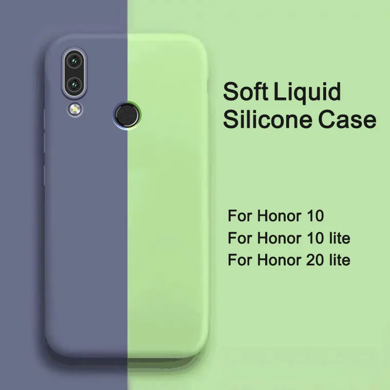 

Case On For Huawei Honor 10 lite light Soft Liquid Silicone Phone Case On For Honor 20 lite light Full Protection 10lite 20lite