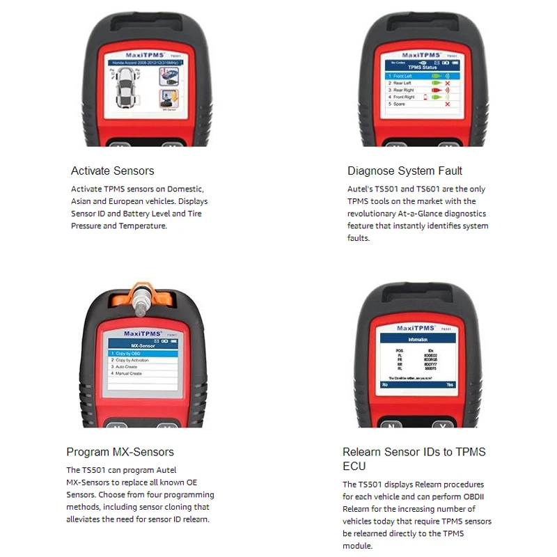 Autel MaxiTPMS TS501 TPMS инструмент для диагностики автомобиля OBD2 автомобильный сканер