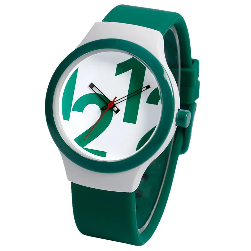 Simple font b Sport b font Numbers Analog 3ATM Quartz Waterproof Ourdoor Hot Green Water Resistant Simple font b Sport b font Numbers Analog 3ATM Quartz Waterproof Ourdoor Hot Green Water Resistant