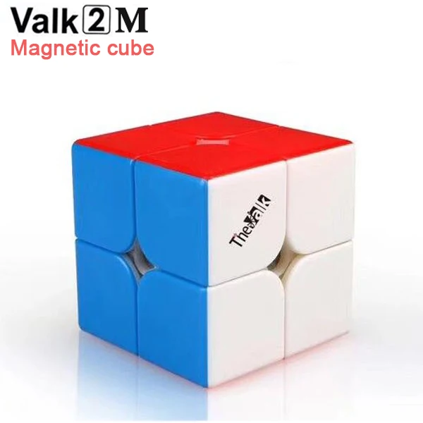 Valk 2 м 2x2x2 скоростные магнитные магические кубики Valk 2 пакетные кубики QIYI Mofangge WCA конкурсные кубики valk2 M Магнитный пазл - Цвет: Stickerless