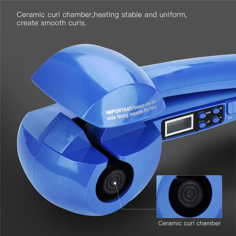 Digital Automatic Curling Iron Ceramic Roller Waver Machine Fast Heating Roller Curly Hair Lady Tem