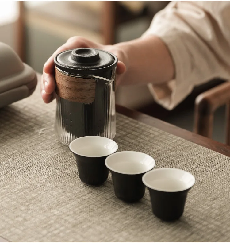 TANGPIN керамический чайник с 2 чашками gaiwan чайные наборы портативный дорожный чайный набор Посуда для напитков