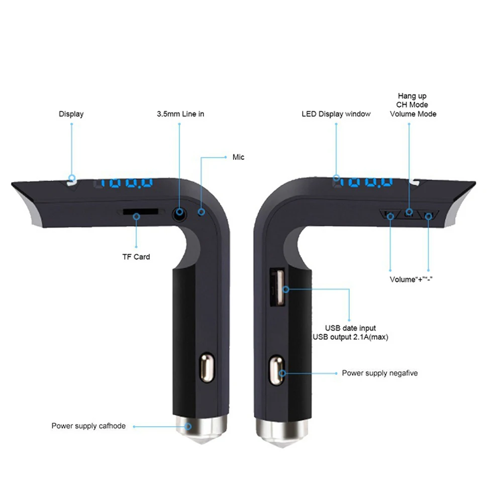 Автомобильный громкой связи Bluetooth MP3 3 в 1 с Usb зарядным устройством и