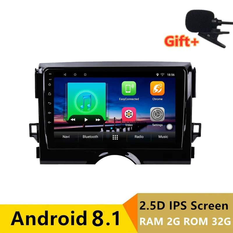 9 "2 + 32G 2.5D ips Android 8,1 автомобильный DVD мультимедийный плеер gps для Toyota Reiz Mark x 2010 2011 2012-2017 Радио Стерео навигация