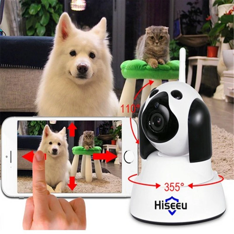 hiseeu Home Security IP Camera Wi-Fi Wireless Smart Dog wifi Camera Surveillance 720P IR Night Vision CCTV Indoor Baby Monitor