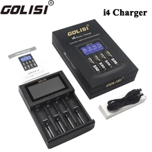 GOLISI I4 2.0A интеллигентая(ый) ЖК-дисплей Зарядное устройство для батарей Li-Ion(литий-ионных) 26650 18650 20700 21700 AA AAA Перезаряжаемые Батарея VS GOLISI S4