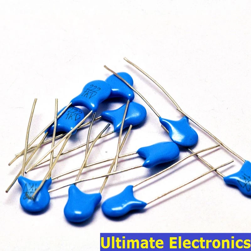 

20pcs 2.2nF 222 1KV 2200pF High Voltage Ceramic Disc Capacitor