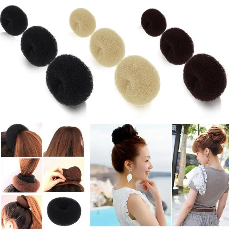 

LNRRABC Ball Girls Headwear Disk Donuts Dish Hair Hairdressing Tools For Women Hair Accessories diademas para mujer hair ties