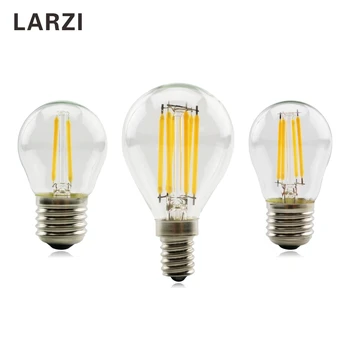 

LARZI G45 E27 LED Bulb E14 LED Glass Ball Bulb AC 220V 2W 4W 6W Edison lamp Antique Retro Vintage Led Filament Light