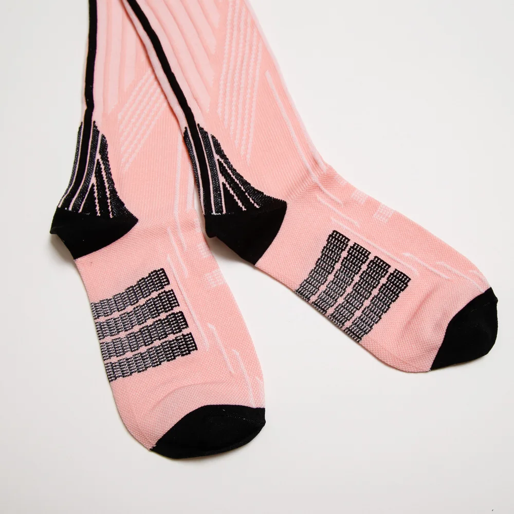 DTSTARZG Printing Striped Network Fashion Harajuku Sexy Personality Knee Socks Cute Pink Gray Black Ventilation Long Cotton Sock