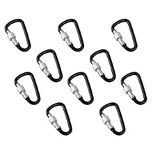 LGFM-10 D черный Алюминиевый винт замок карабин-брелок для ключей брелок