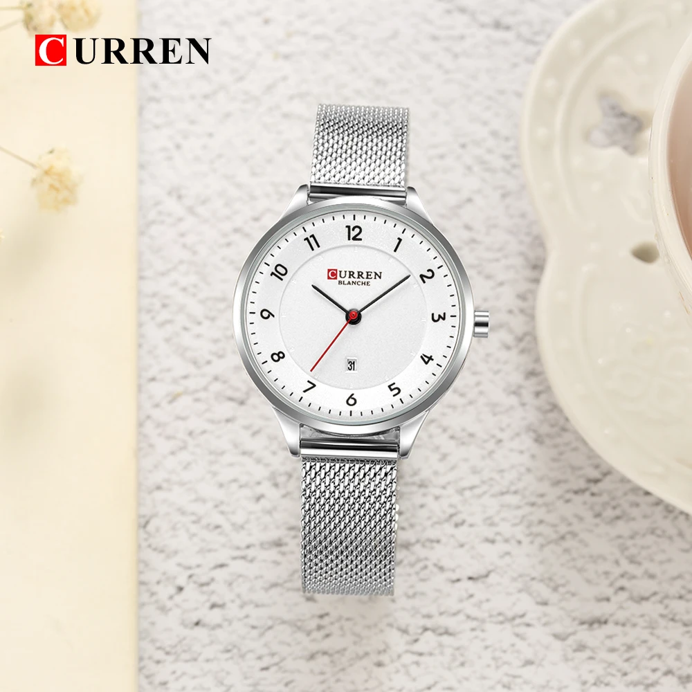 Curren novo 9035 quartzo relógios femininos moda
