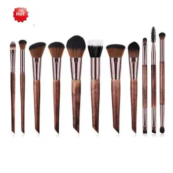 

Red Dieny 2018 11PCS/set Pro Wooden Makeup Brush Set Eye Shadow Brush Beauty Tool Set Cosmetic Brushes Kit