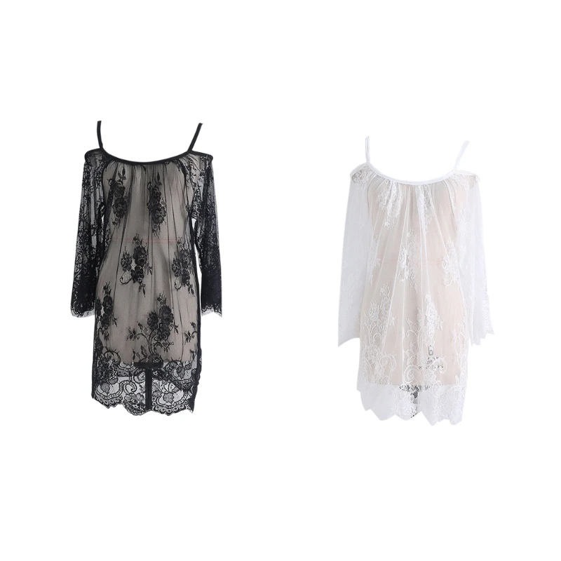 

1 Set Lace See Through Maternity Dresses Sleepwear Studio Clothes Pregnancy Photo Prop High Quality