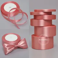Coral 25yards 6mm 10mm 15mm 25mm 38mm  50mm Satin Ribbon Sash Gift Bow Handmade DIY Craft Wedding Party Supply Banquet Decor