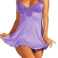 Сексуальное женское белье Одежда Атласное платье сна платье один размер KD106