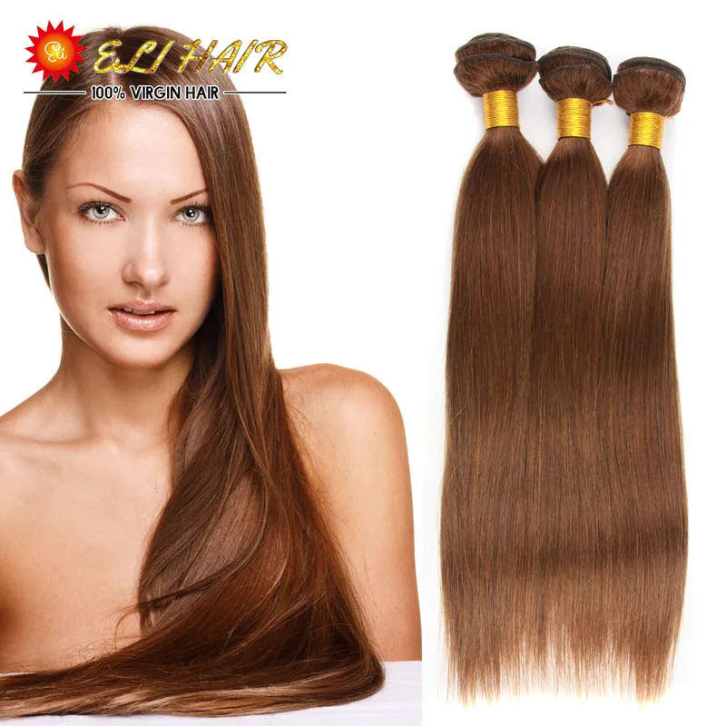 

Top Quality 7A100% Real Brazilian Virgin Beauty Human Hair Weaves 3 bundles Dark and Light Brown Health and Beauty For Sale