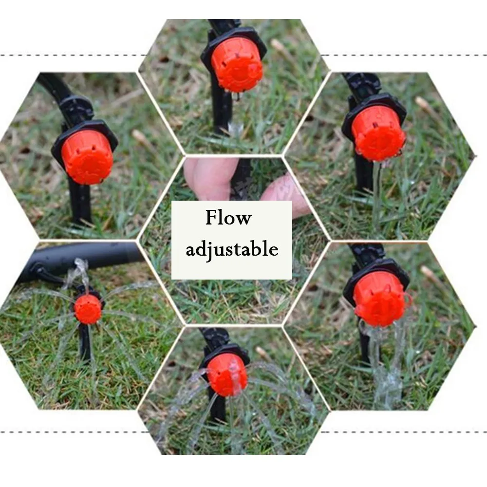 

New Style Red Cap Drop Head Adjustable Flow Drop Head Gardening Drip Irrigation Tool Fruit Tree Drop HeadWater Spray Equipment