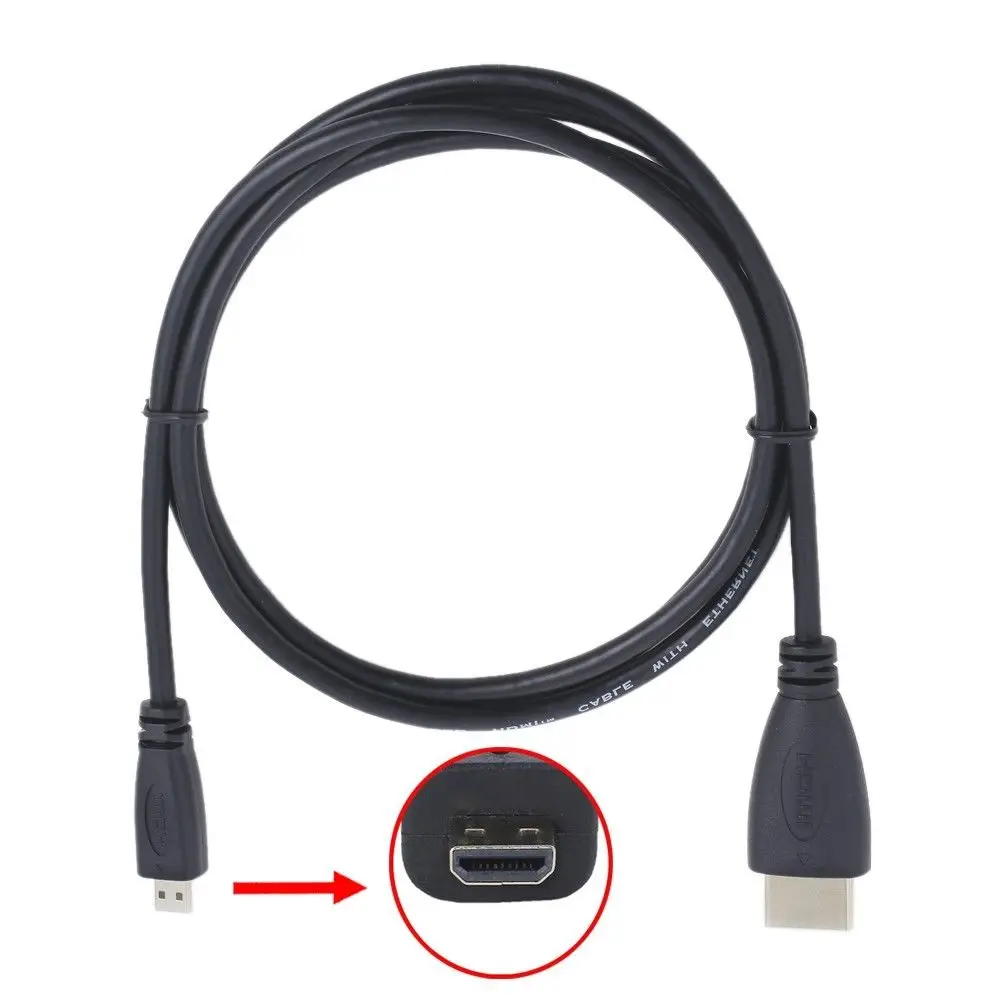 Cable HDMI para Panasonic Lumix dc-fz1000 II Lumix dmc-gx80n Micro HDMI Type D
