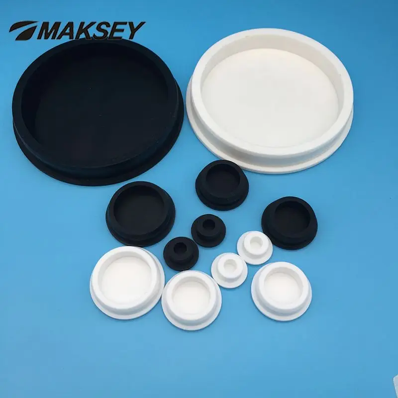 MAKSEY Silicone rubber Stoppers Plug Laboratory Test Tube Stopper Caps 25mm 26mm 27mm 28mm High temperature Sealing Gasket Cover