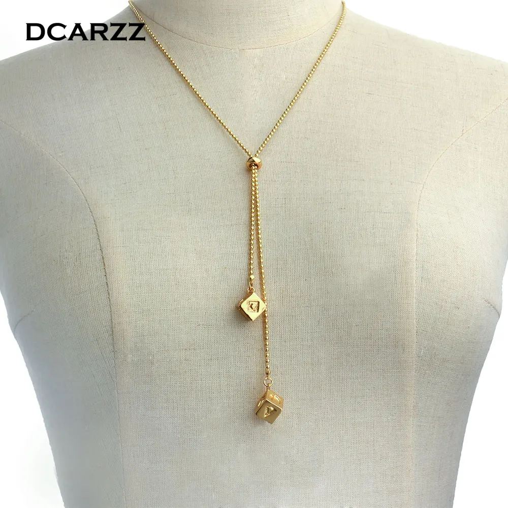 

Star Wars Han Solo Lucky Dice Pendant,Double Dices with Ball Chain Adjusted Lariat Necklace for Women Movie Jewelry