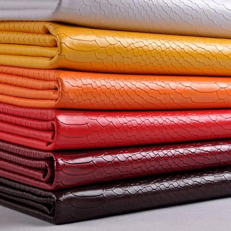 1 Meter Faux Snake Skin Imitation Leather Fake Fur Fabric Wallet