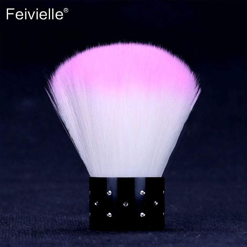 Новинка от Feivielle 1 шт. розовая Пыль для ногтей косметическая щетка дизайна кисть