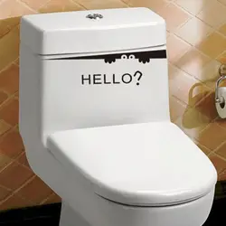 Hello Closestool Туалет винил Книги по искусству наклейка Стикеры Декор Горячая Мода