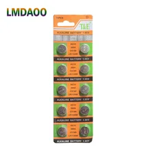 10 шт./карта AG10 для часов игрушки дистанционного управления 189 LR54 ячейка монета щелочная батарея 1,55 в SR54 389 189 LR1130 389 SR1130 Батарейки Кнопки