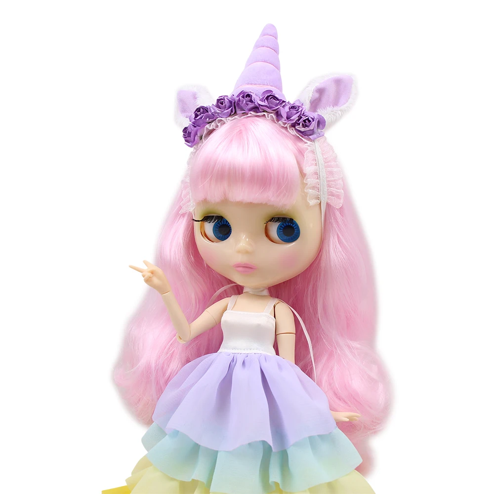 Neo Blythe Doll Unicorn Dress with Horn Hair Band 8