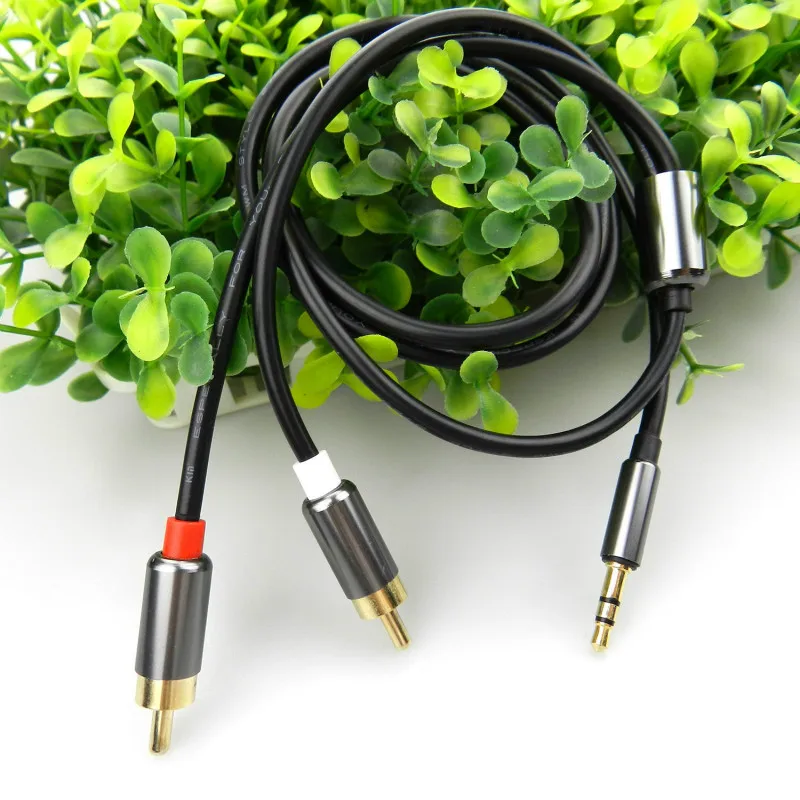 Кабель RCA 2RCA до 3 5 мм аудиокабель разъем AUX кабель для Усилитель Сабвуфер аудио