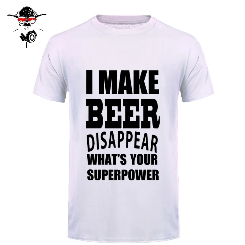 New Funny JOKE I Make Beer Disappear Gift for Dad Grandad T Shirt Men Funny Tshirt Man Clothing Short Sleeve Camisetas T-shirt