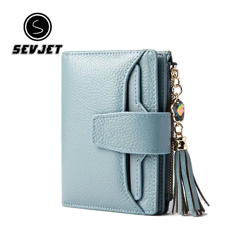 

2018 New Arrival Brand Women Wallets Cowhide Leather Zipper and Hasp Coin Purses Female Wallet High Quality Gift QB039