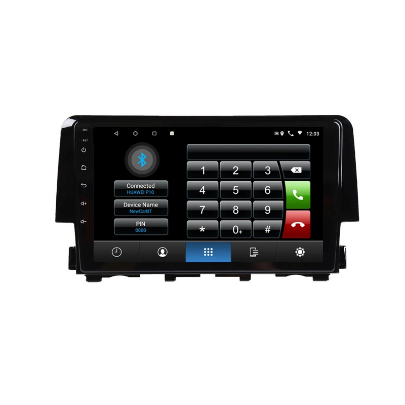 Top 9" 4G RAM 2.5D IPS 8 CORE Android 9.1 Car DVD Multimedia Player GPS For Honda Civic 2015 2016 2017 2018 radio navigation WiFi 2
