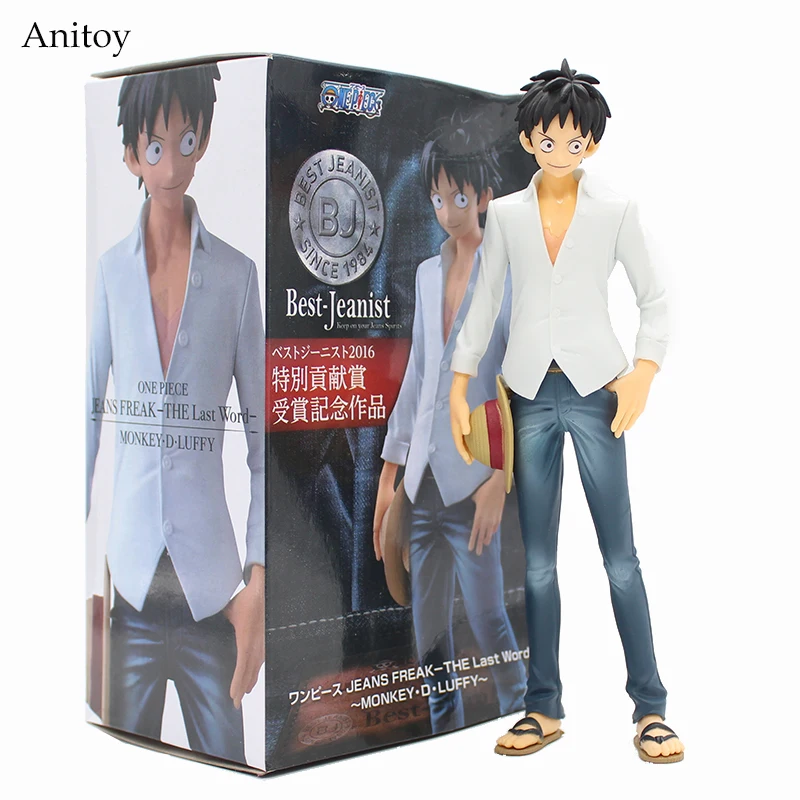 

Anime One Piece Jeans Freak The Last Word Monkey D Luffy PVC Action Figure Collectible Model Toy 20cm KT3870 luffy straw hat