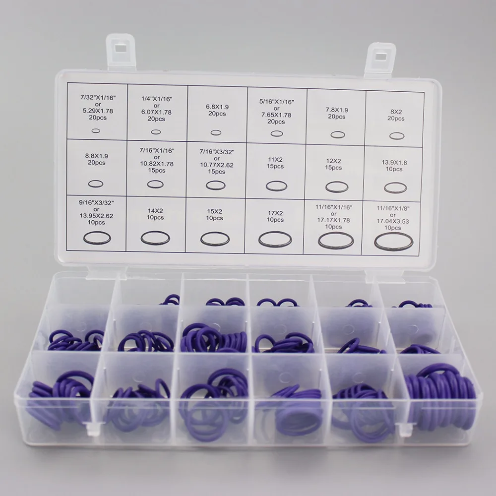 preço Roxo Natural Buna de Borracha Nbr o Anéis de Vedação de Reposição 18 Tamanhos Disponíveis Ring Variedade Set Substituição Kits De Vedação 270 PÇS SET
