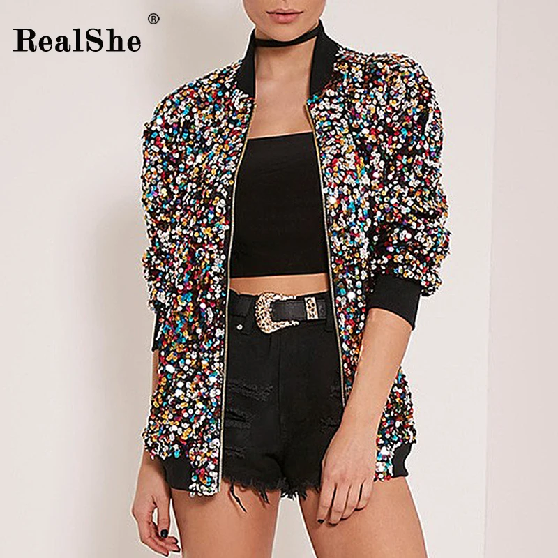 Download RealShe 2018 Autumn Woman Coat Women Long Sleeve Zipper ...