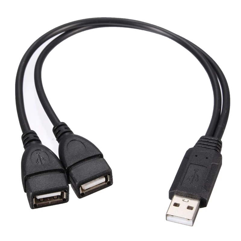 Новый USB 2,0 Мужской до 2 Dual USB Женский Джек Splitter концентратор Мощность Кабель-адаптер для компьютера для ноутбука