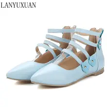 Большой размер 34-48 Новинка дно Для женщин балетки Балетные костюмы Обувь Туфли без каблуков острый носок Демисезонный Обувь t750